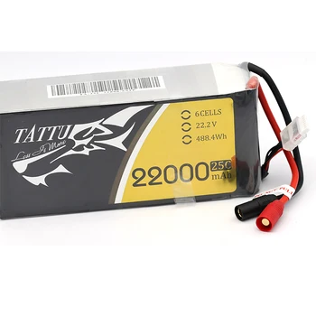 TATTU 22000mAh 22.2 V 6S LiPO Baterija Sprogo 25C Didelis Apkrovos Multirotor FPV Drone Hexacopter Octocopter