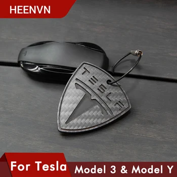 TEY Model3 Automobilio Nekilnojamojo Anglies Pluošto Skulptūra Raktų Žiedas Klavišą Grandinės Tesla Model 3 2021 Priedai Papuošti Modelis y x s Naujas