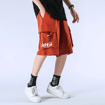 TFU Vyrų 2021 m. Vasarą Hip-Hop Pusės Sagtis Multi Kišenės Krovinių Šortai Vyrams Mados Atsitiktinis Trumpos Kelnės Streetwear Haremo Kelnės