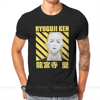 Tokijo Revengers Anime Ryuguji Ken T Shirt, Derliaus Punk Aukštos Kokybės Marškinėlius Negabaritinių O-Kaklo Vyrams Tshirts