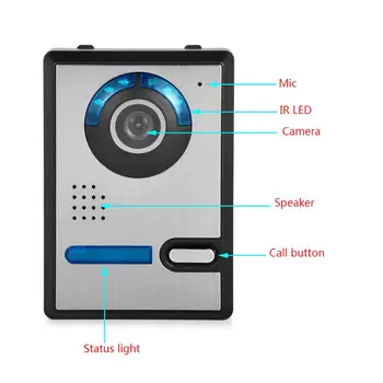 Tuya 1080P Smart Video Doorbell Belaidis Wi-fi, Video Domofonas APP Nuotolinio Valdymo Durys Bell IP Kameros Home Security Monitor