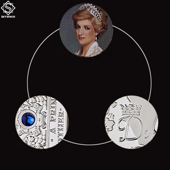 UK Suvenyrų, Aukso/Sidabro Moneta, Princesė Diana Kolekcija Dovanų Dekoratyvines W/ Akrilo Lange