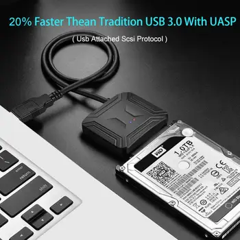 USB 3.0 Prie Sata 2.5 3.5 Kietajame Diske Adapterio Kabelis, Skirtas 3.5 2.5