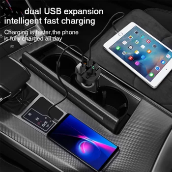 USB Automobilinis Telefonų Įkroviklis, FM Moduliatorius, Bluetooth Audio Imtuvas Siųstuvas LED Ekranas, MP3 Grotuvas, Automobilinis Įkroviklis, skirtas Huawei 