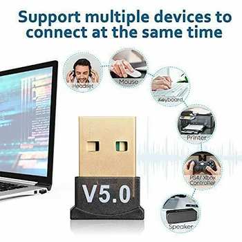 USB Bluetooth 5.0 Adapteris Bevielio Dongle Stereo Imtuvas o Siuntėjas už PC Kompiuteris, Nešiojamas Ausinių TV Siųstuvas