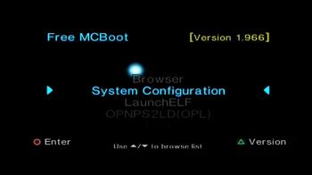 V1.966 Versija 8MB Free McBoot FMCB Už PS2 Konsolės.