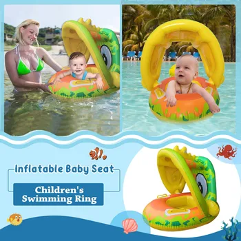 Vaikų Pripučiami Nuimamas Stogelis Sėdynės Žiedą PVC Kūdikių Plaukimo Baseinas Žiedas Vaikai Vairas Automobilio formos Plaukti Žiedai Mar 25