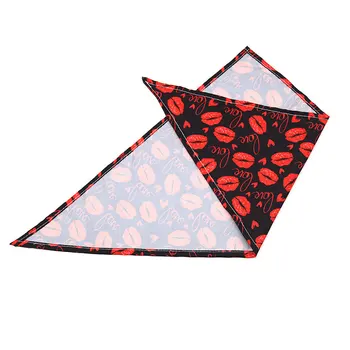 Valentino Dieną Meilės Trikampis Šalikas Pet Trikampis Šalikas Raudonas Širdies Lūpų Spausdinti Šuo Bandana Naminių Reikmenys Pavasario Augintinių, Seilių Rankšluostį