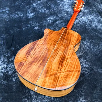 Visi Koa medienos K24ce Tipo Akustinė Gitara,Juodmedžio Fingerboard Elektros EQ Gitara,Nekilnojamojo Nuotraukas