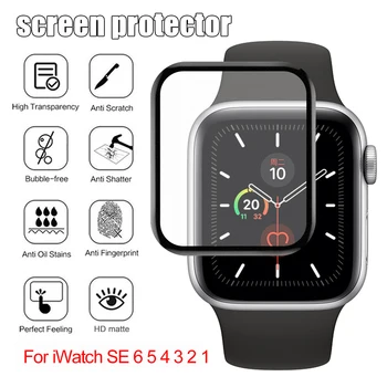 Visu Screen Protector For Apple Žiūrėti 6 5 4 3 2 38mm 42mm Apsauginės Plėvelės iWatch Minkšta Stiklo Apple Laikrodžių Priedai