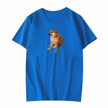 Vyrų Mados Medvilnės Cheems Print T Shirt Vasaros Atsitiktinis Tendencija trumpomis rankovėmis T-shirt Moterims, Juokinga Doge Cheems Harajuku Cool top tees