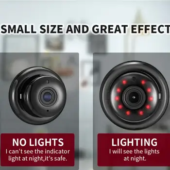 WIFI Mažas Fotoaparatas Infraraudonųjų spindulių ryšiu 1080P Mini Belaidė IP Kamera, Naktinio Matymo VAIZDO Kamera Motion Detect Home Security Dual Audio