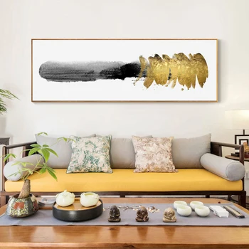 Šiuolaikinės Aukso Abstrakčiai Naftos Tapyba ant Drobės, Plakatų ir grafikos Sienos Meno Tapybos paveikslų Kambarį Namų Dekoro be Rėmelio