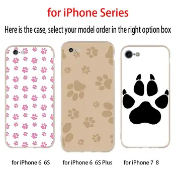 šuo pėdsaką Leteną Haskis Karšto Minkšto Silikono Case Cover For iPhone 12 11 Pro 7 8 Plius XR XS Max 5 5S SE 6 6s Funda Mini