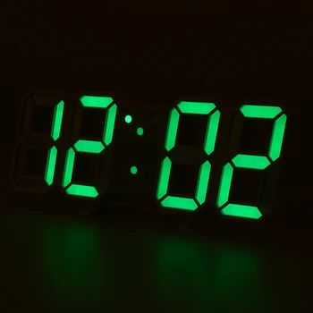 Žadintuvas 3D LED Skaitmeninis Sieninis Laikrodis Data ir Laikas Celsijaus naktinė lempa Ekranas Lentelė Darbalaukio Laikrodžius, Žadintuvas Už Kambarį